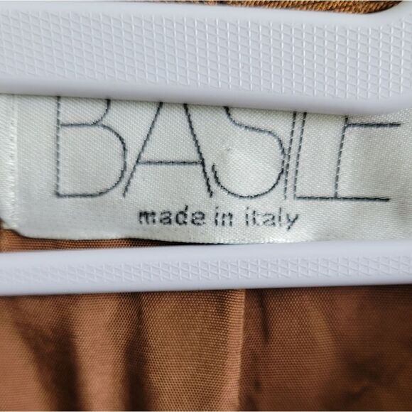 Basile Made in Italy Rust Orange Long Coat size Small - Picture 11 of 14
